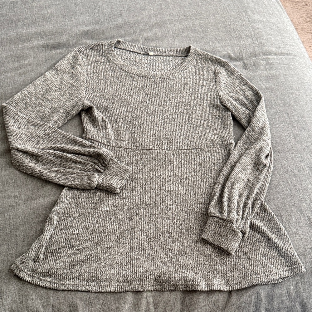 Charcoal Knit Maternity Sweater